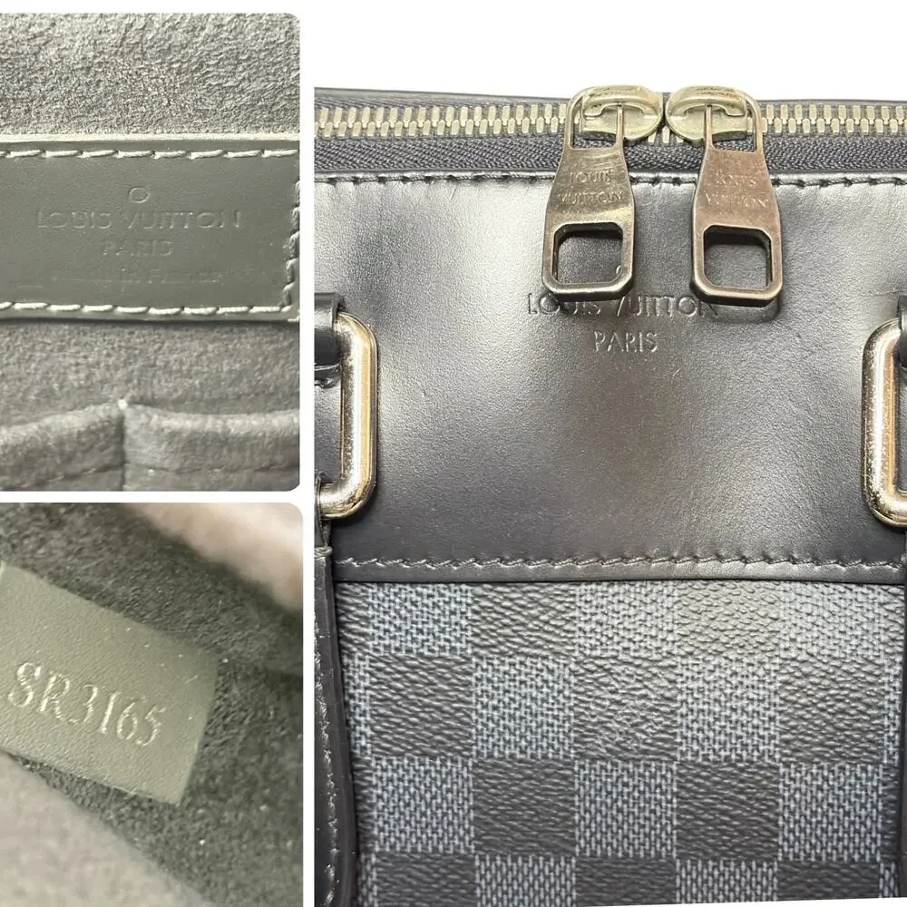 Louis Vuitton Porte-Documents Jour Damier Graphite Briefcase Laptop Bag w/Strap